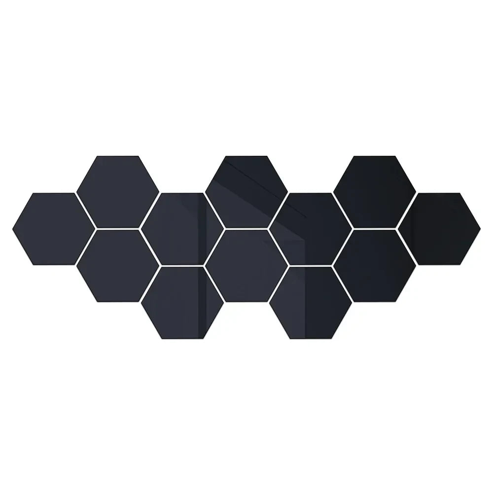 Hexagon Mirror Wall Stickers