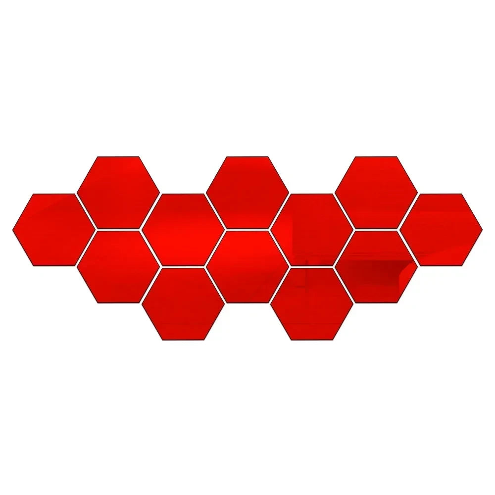 Hexagon Mirror Wall Stickers