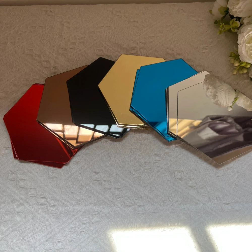 Hexagon Mirror Wall Stickers